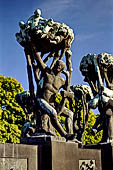 Oslo, Norway. Vigeland Park. Tree groups around the Fountain. 